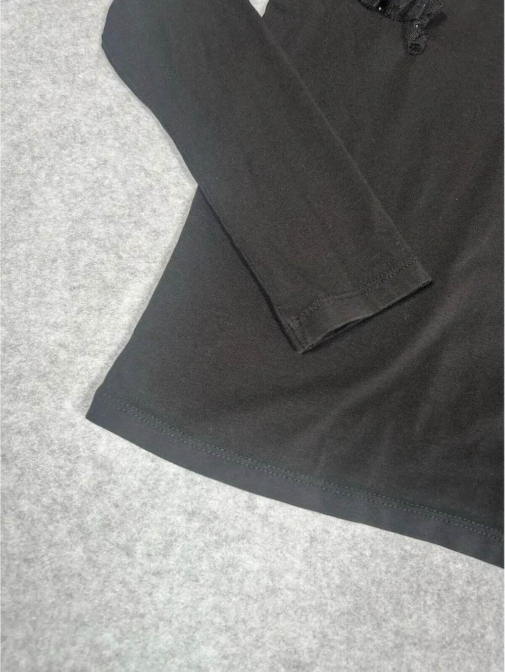 H&M Girls Black‎ Glitter Ruffle Long Sleeve Pullover Top US 8/10